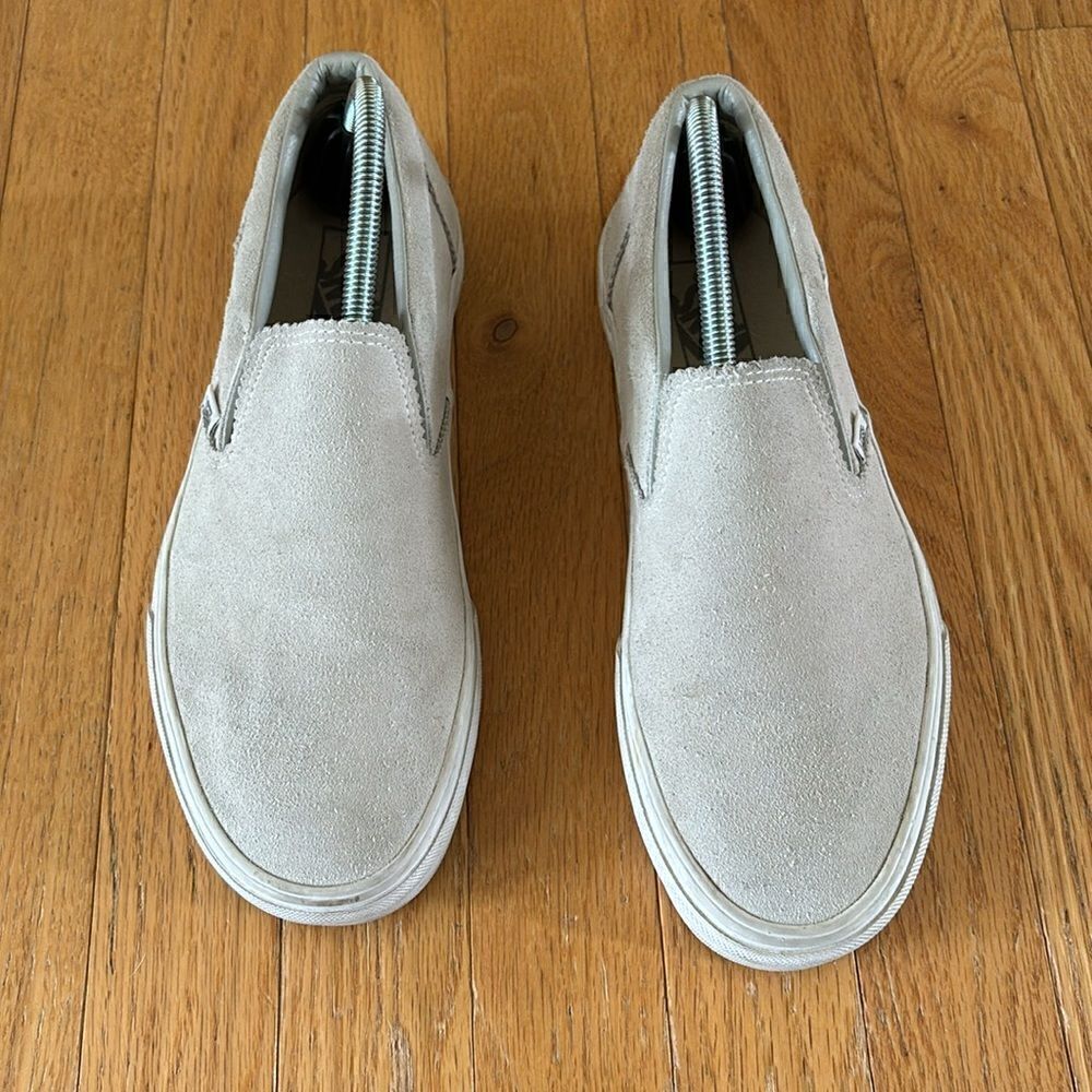 Vans Classic Slip-On Shoes in Gray Suede | Slides Women’s 10 Men’s 8.5 - Picture 2 of 8